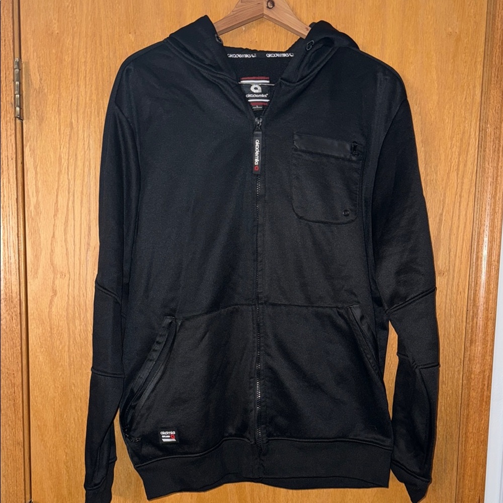 Akademiks Men's Black Zip-Up Sweater